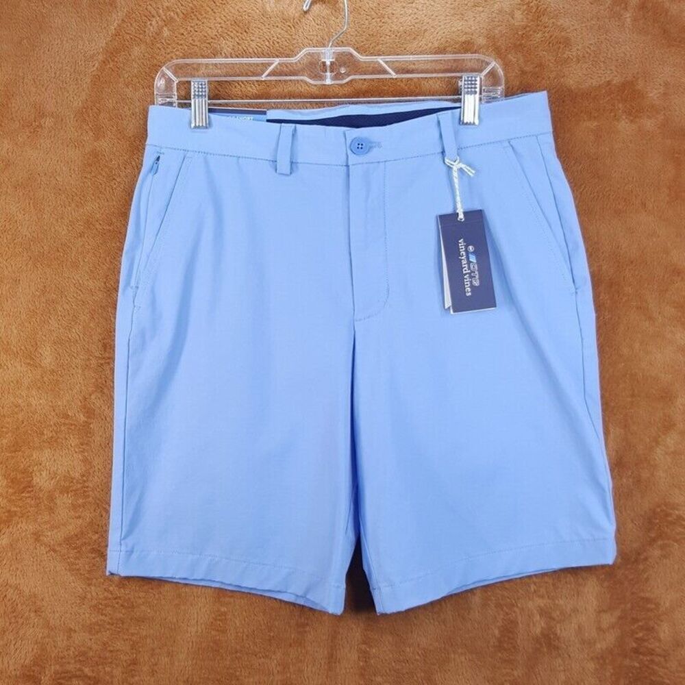 VINEYARD VINES Mens Shorts Size 30 Blue On The Go 9" Ocean Breeze